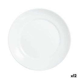 Assiette à dessert Luminarc Apy Blanc verre Ø 18 cm (12 Unités)
