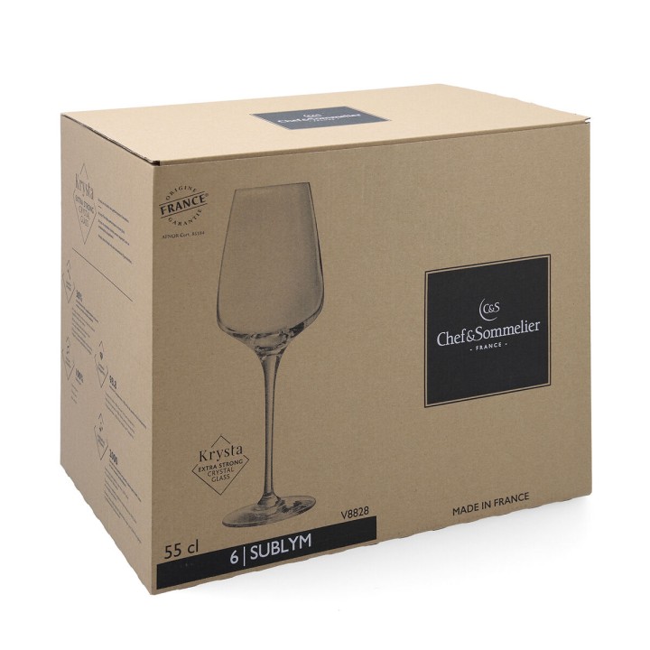 Lot de 6 · Set de Verres Chef&Sommelier Sublym Eco Transparent verre 550 ml