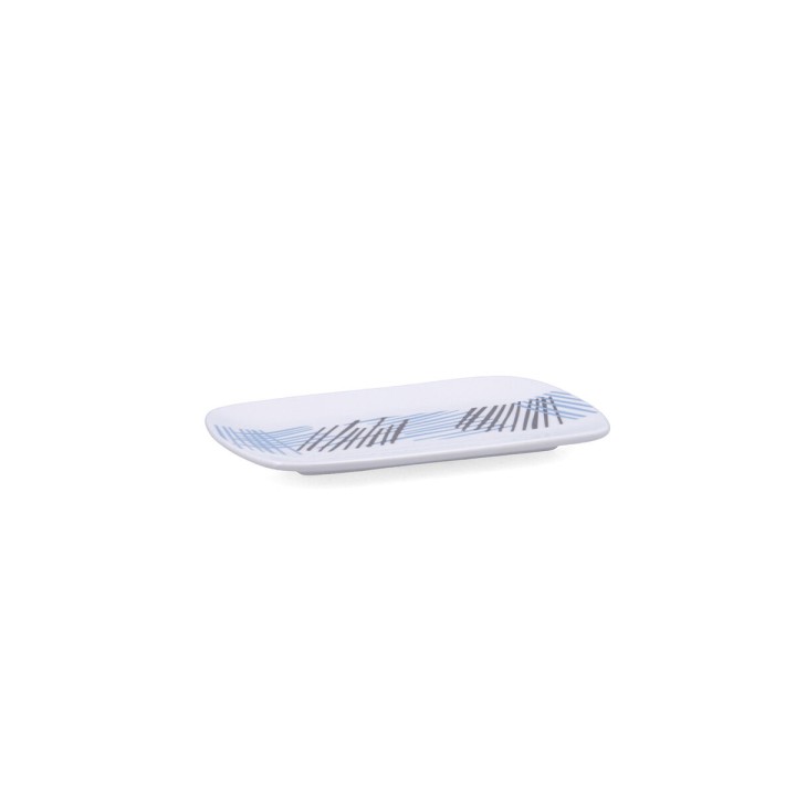 Lot de 12 · Plateau Quid Chicago Blanc Céramique 15 x 9 cm