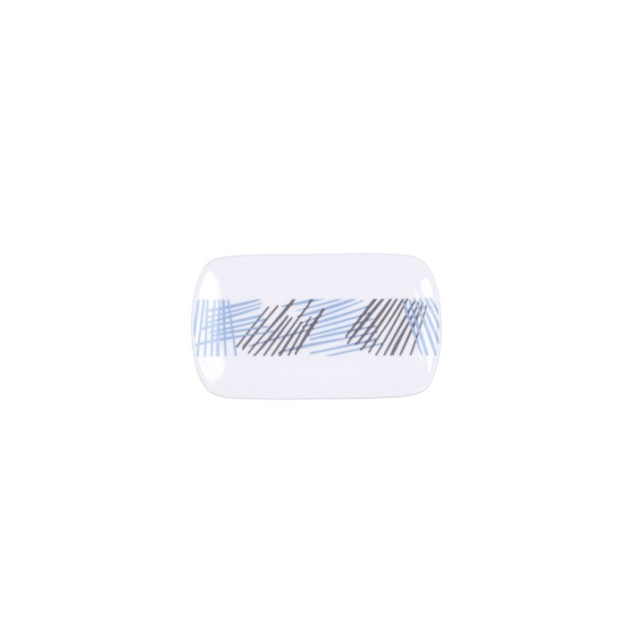 Lot de 12 · Plateau Quid Chicago Blanc Céramique 15 x 9 cm