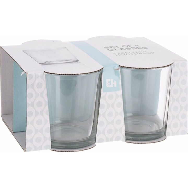 Lot de 4 · Set de Verres Excellent Houseware ye6000410 Transparent Verre 280 ml