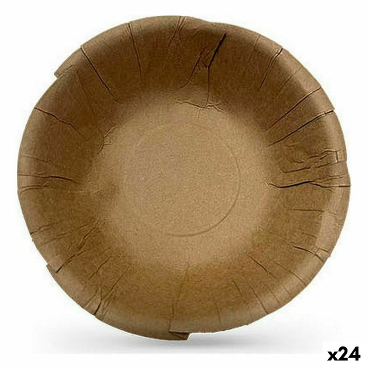 Lot de 24 · Set de Bols Algon Produits à usage unique papier kraft 6 Pièces 450 ml
