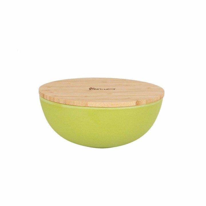Bol Percutti Mélamine Marron Vert 18,9 x 18,9 x 8,5 cm Bambou (4 Unités)