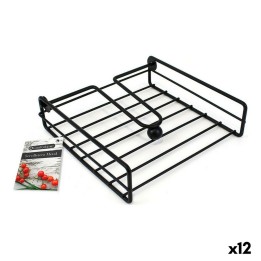Lot de 12 · Porte-serviettes Confortime Noir Métal 19 x 19 x 5 cm