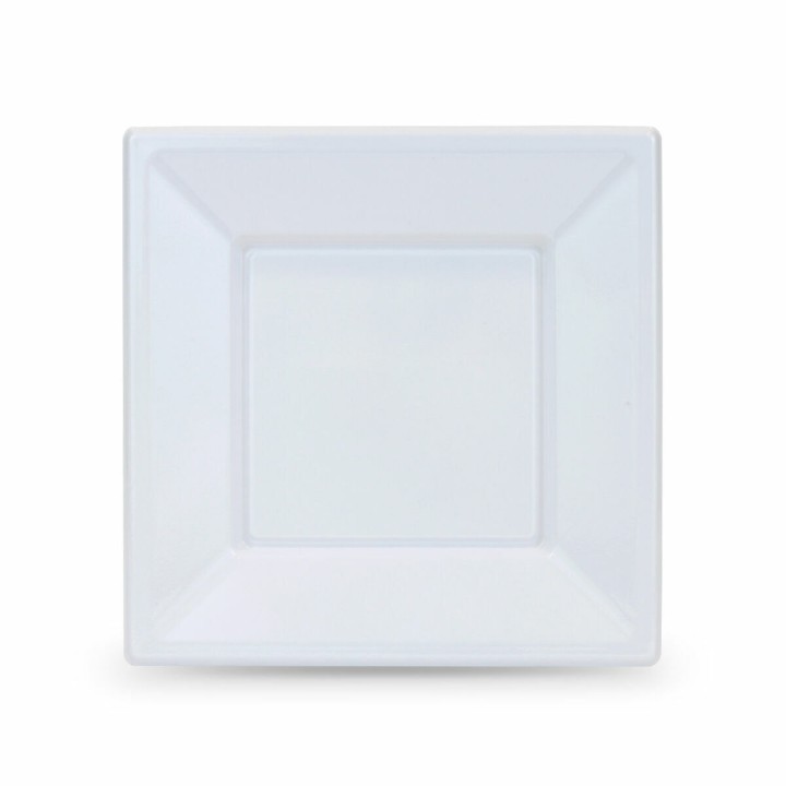 Lot d'assiettes réutilisables Algon Carré Plastique 18 x 18 x 1,5 cm (24 Unités)