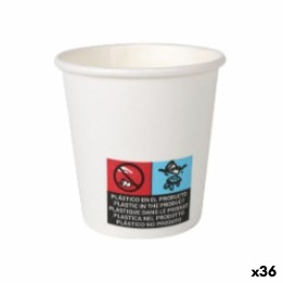 Lot de 50 · Set de Verres Algon Carton Produits à usage unique Blanc 36 Unités 80 ml