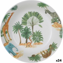 Lot de 24 · Assiette creuse La Mediterránea Sauvage Mélamine 20 x 20 x 5 cm