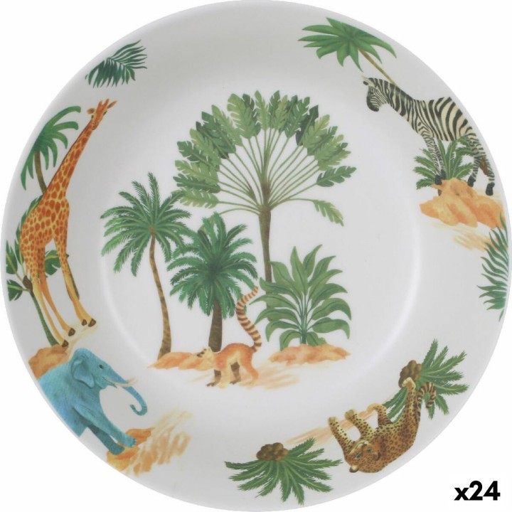Lot de 24 · Assiette creuse La Mediterránea Sauvage Mélamine 20 x 20 x 5 cm