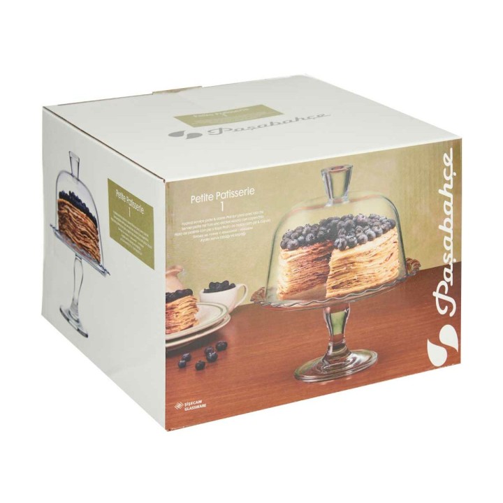 Plat à tarte Pasabahce Transparent verre 26 x 26 x 26 cm (2 Unités)