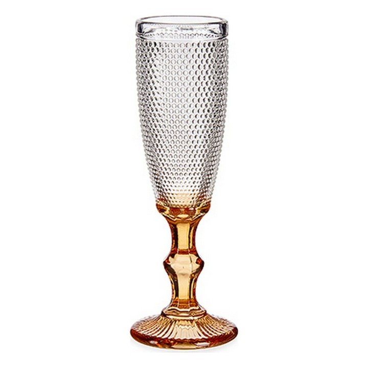 Coupe de champagne Vivalto Ambre verre 180 ml Points (6 Unités)