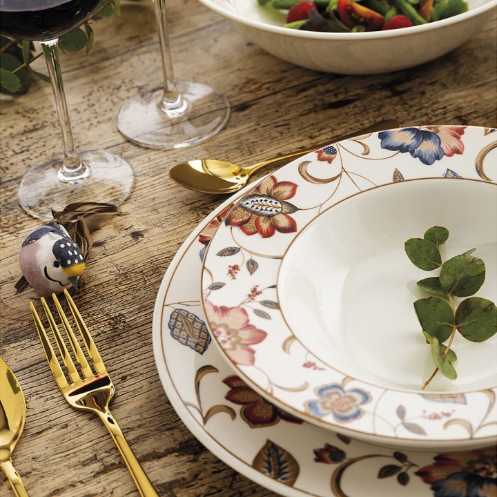 Lot de 6 · Assiette plate Queen´s By Churchill Jacobean Floral Ø 27,3 cm Céramique Vaisselle