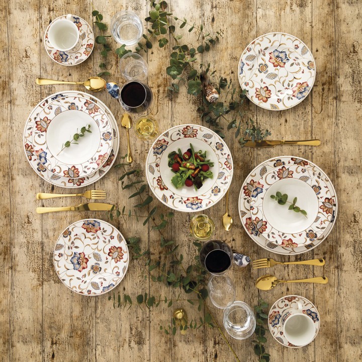 Lot de 6 · Assiette plate Queen´s By Churchill Jacobean Floral Ø 27,3 cm Céramique Vaisselle