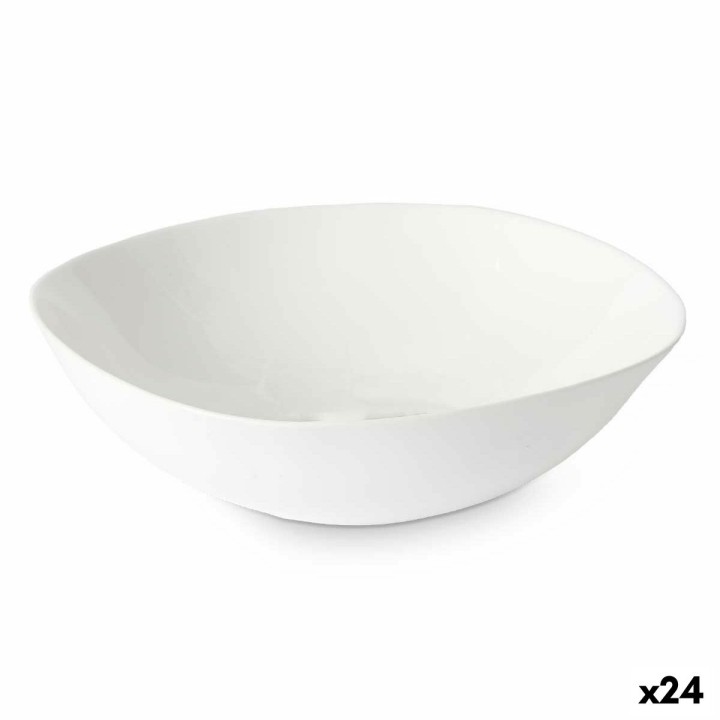 Plat à Gratin Vivalto Blanc Verre opalin Carré 21,5 x 7 x 21,5 cm (24 Unités)