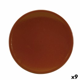 Lot de 9 · Plateau Raimundo Barro Profesional Marron Céramique Faïence Ø 28 cm Réfracteur