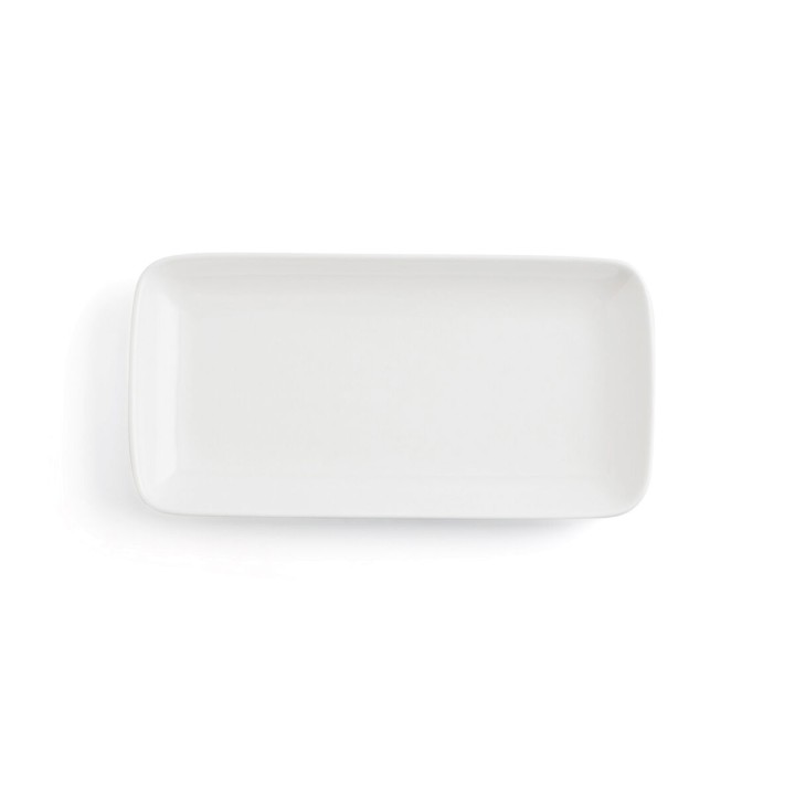 Lot de 6 · Plat à Gratin Ariane Vital Coupe Rectangulaire Céramique Blanc (28 x 14 cm)