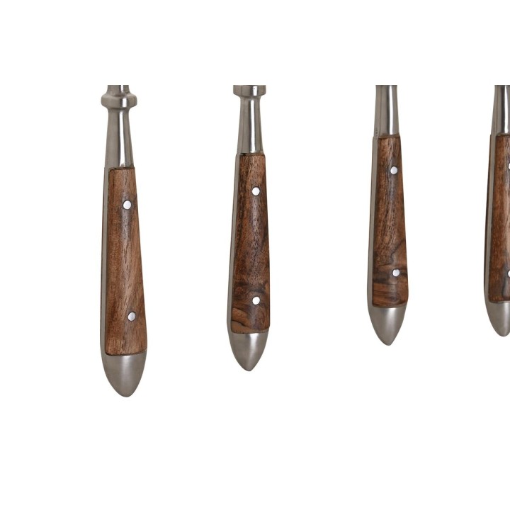 Couverts DKD Home Decor Naturel Argenté Acier inoxydable Acacia (4,5 x 2 x 20 cm)