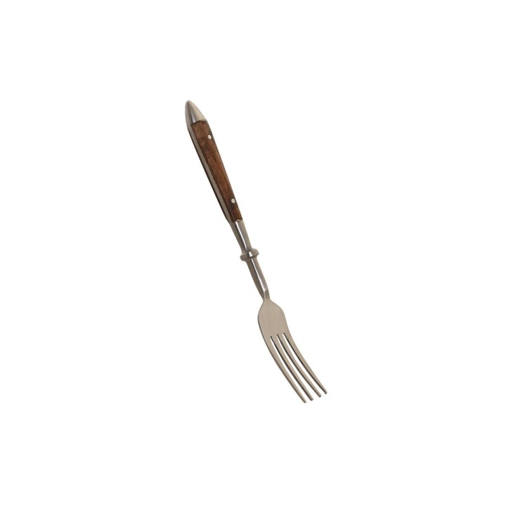 Couverts DKD Home Decor Naturel Argenté Acier inoxydable Acacia (4,5 x 2 x 20 cm)