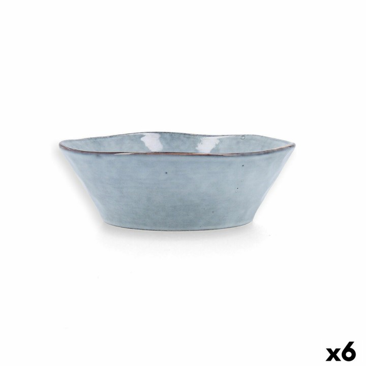 Bol Quid Boreal Bleu Céramique 16 cm (6 Unités)