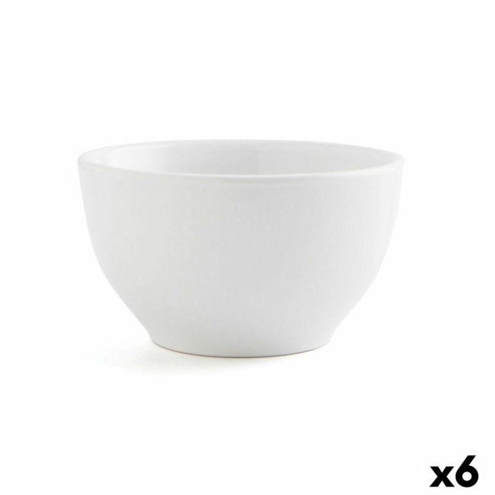 Bol Quid Snow Blanc Céramique 510 ml (6 Unités)