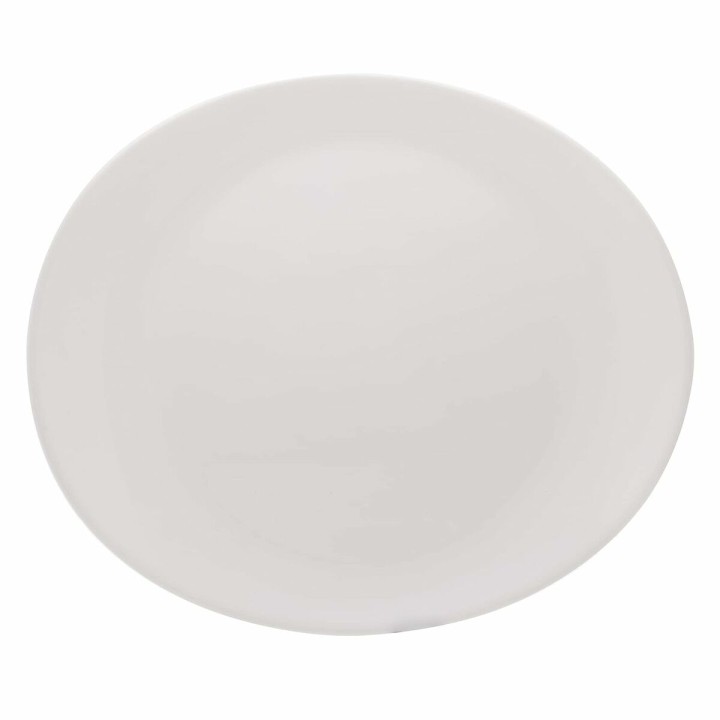 Lot de 6 · Assiette plate Arcoroc Restaurant 30 x 26 cm Blanc verre