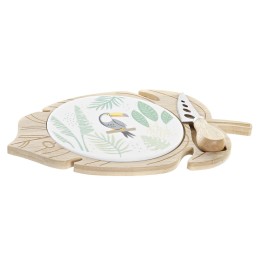 Lot de 12 · Plateau à fromages DKD Home Decor Bambou Grès 28 x 18 x 3 cm