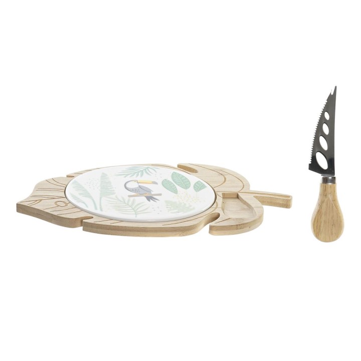 Lot de 12 · Plateau à fromages DKD Home Decor Bambou Grès 28 x 18 x 3 cm