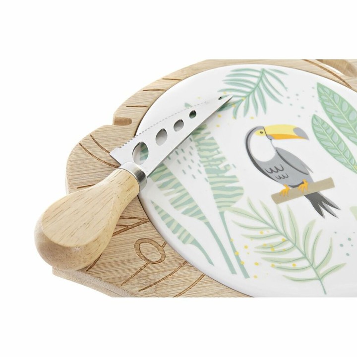 Lot de 12 · Plateau à fromages DKD Home Decor Bambou Grès 28 x 18 x 3 cm