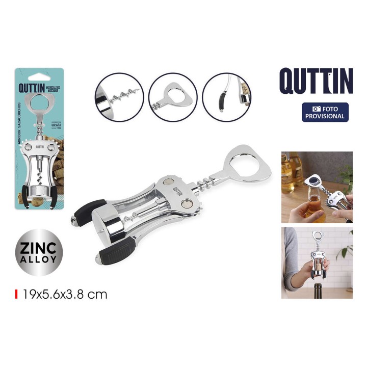 Lot de 24 · Tire-bouchon Quttin Alliage de Zinc 19 x 5,6 x 3,8 cm Argenté
