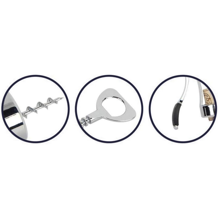 Lot de 24 · Tire-bouchon Quttin Alliage de Zinc 19 x 5,6 x 3,8 cm Argenté