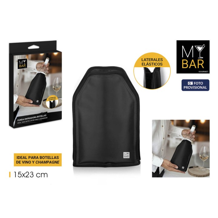 Lot de 24 · Refroidisseur de Bouteilles My Bar Noir 15 x 23 cm