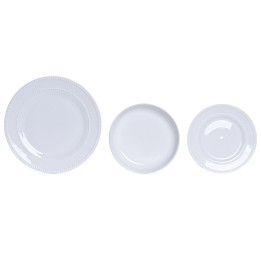 Service de Vaisselle Home ESPRIT Blanc Porcelaine Glam 18 Pièces