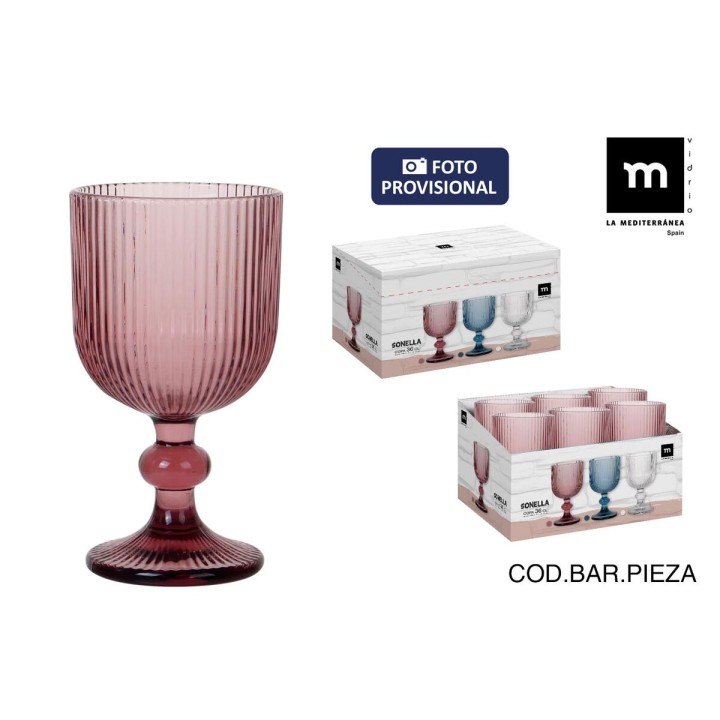 Lot de 36 · Verre La Mediterránea Sonella Violet verre 360 ml