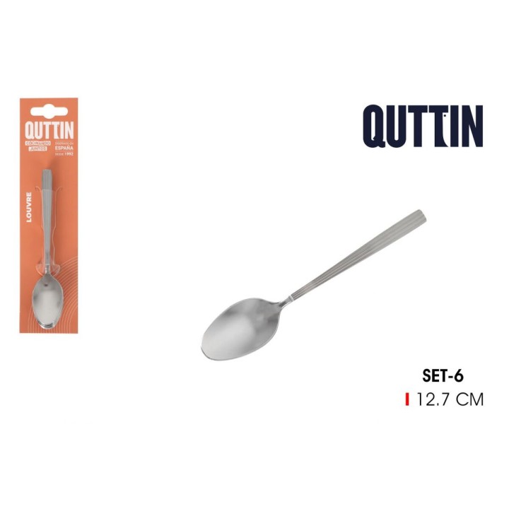 Cuillère à thé Quttin LOUVRE Argenté 6 Pièces 12 Unités