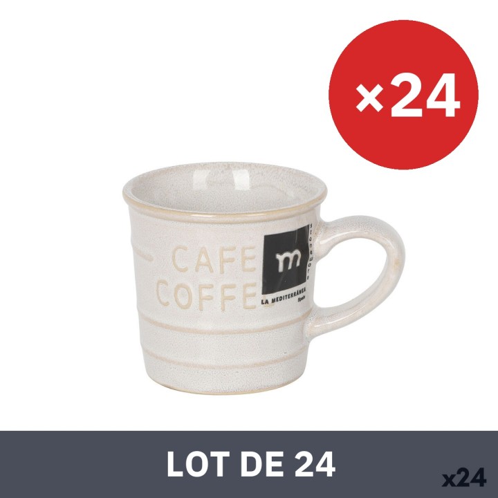 Lot de 24 · Tasse de café et de thé La Mediterránea Original farm 80 ml