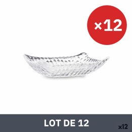 Lot de 12 · Plateau apéritif Quid Select Vidrio Transparent 12,5 x 9 x 3,5 cm