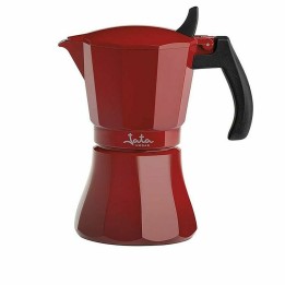 Cafetière Italienne JATA Cafetera de inducción roja vulcano Rouge Aluminium 6 Tasses (1 Unité)