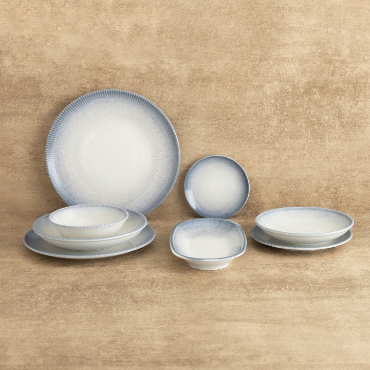 Lot de 6 · Assiette à pâtes Bidasoa Lea Hydrozero Blanc Céramique Ø 26 cm