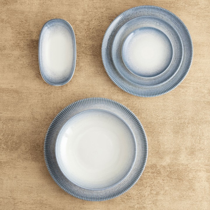 Lot de 6 · Assiette à pâtes Bidasoa Lea Hydrozero Blanc Céramique Ø 26 cm