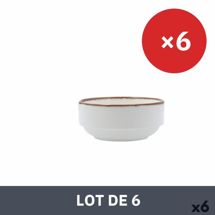 Lot de 6 · Bol pour Apéritifs Bidasoa Orion Hydrozero Blanc Céramique