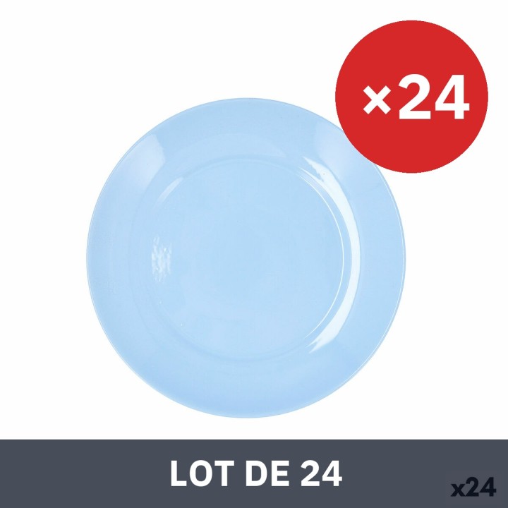 Lot de 24 · Assiette à dessert Luminarc Apy Paradise Bleu verre Ø 18 cm