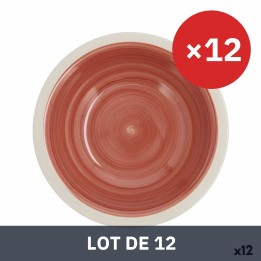 Lot de 12 · Assiette creuse Quid Calypso Terre cuite Céramique Ø 21,5 cm