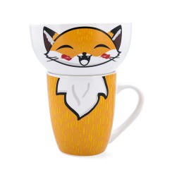 Lot de tasses Quid Zoo Multicouleur Céramique Renard