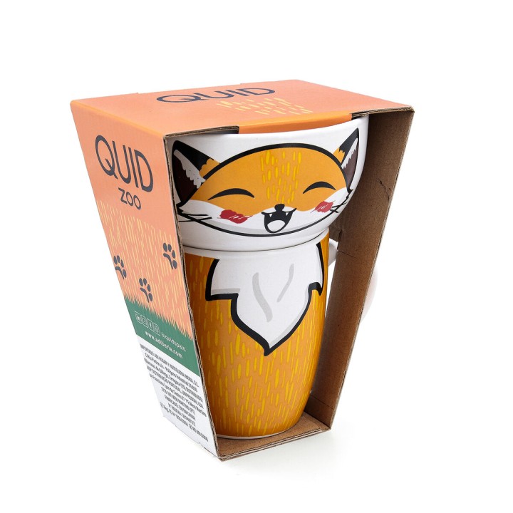 Lot de tasses Quid Zoo Multicouleur Céramique Renard