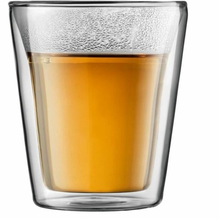 Lot de 6 · Set de Verres Bodum 200 ml Transparent Verre Borosilicaté Lisse 6 Pièces