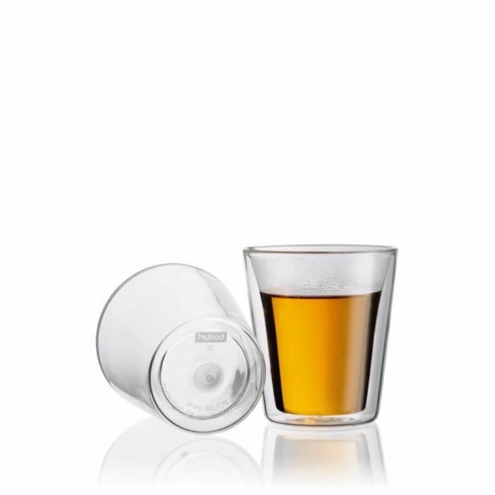 Lot de 6 · Set de Verres Bodum 200 ml Transparent Verre Borosilicaté Lisse 6 Pièces