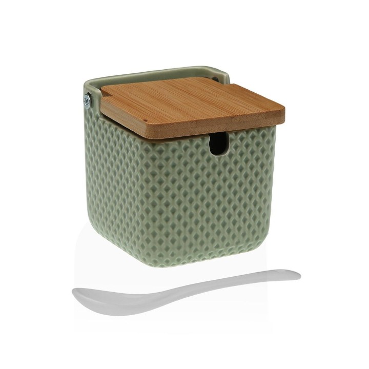 Sucrier Versa Vert Céramique Bambou Dolomite 8,3 x 8,3 x 8,3 cm