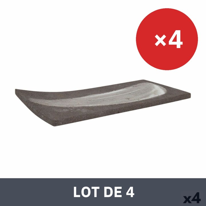 Lot de 4 · Plateau apéritif Krakatoa Rectangulaire 30 x 35 cm