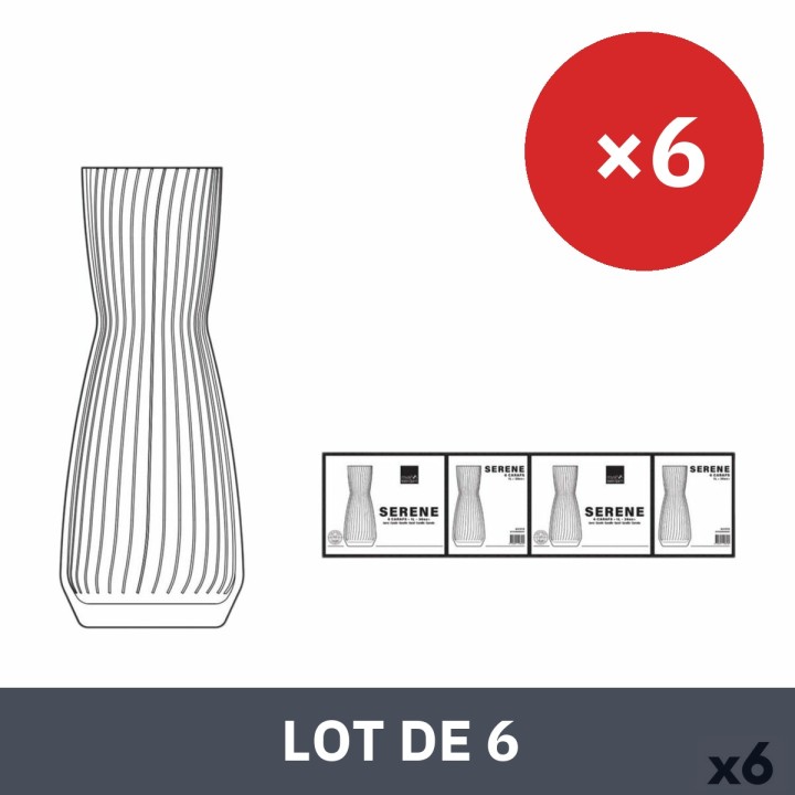 Lot de 6 · Bouteille en Verre La Mediterránea 1 L
