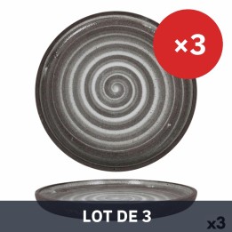 Lot de 3 · Assiette plate Krakatoa Ø 27 cm