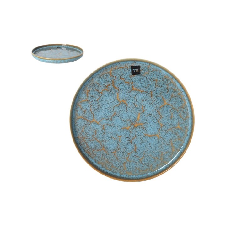 Lot de 8 · Plat à Gratin La Mediterránea Scratch blue Porcelaine Ronde 24,8 x 2,5 cm